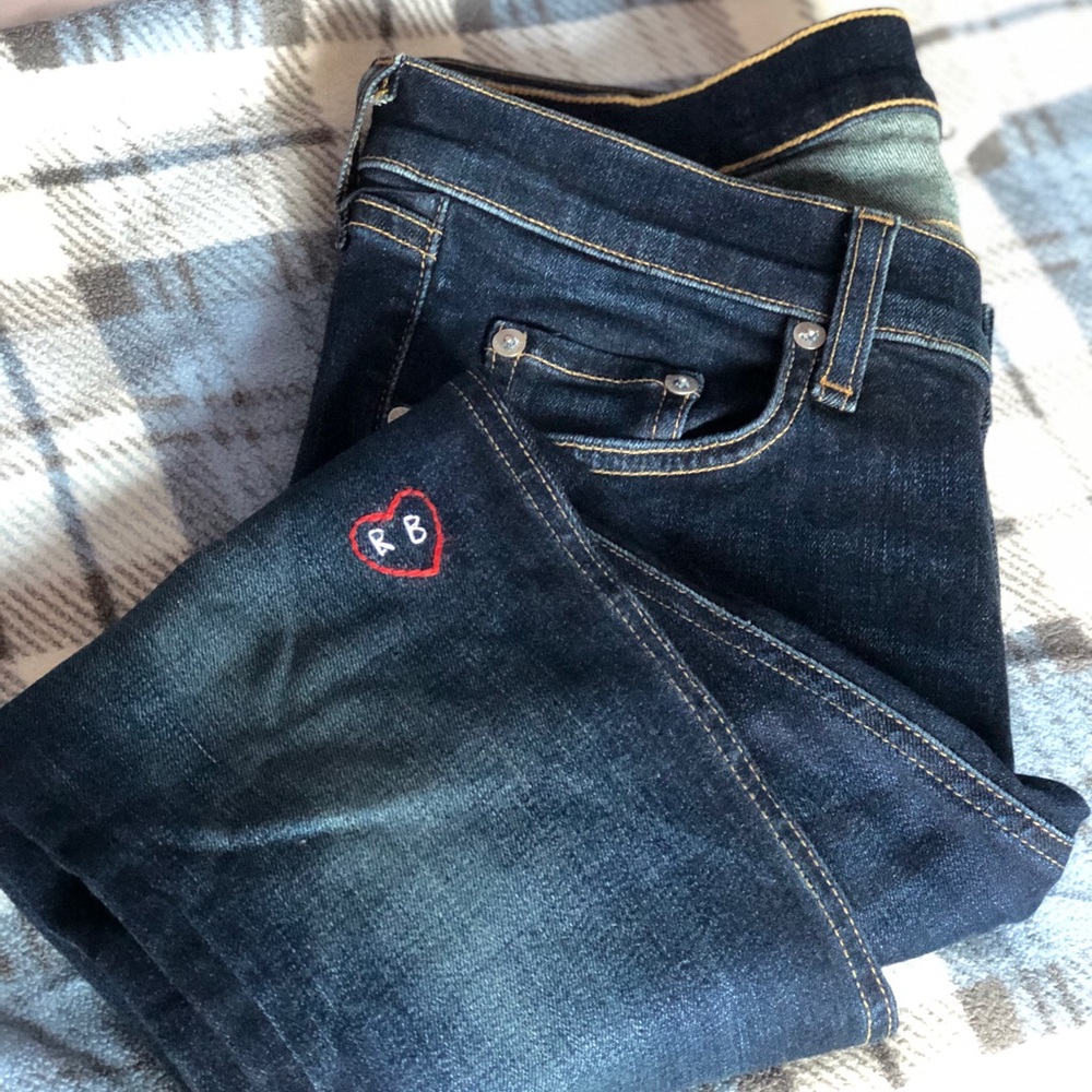 Rag & bone dark washed skinny jeans